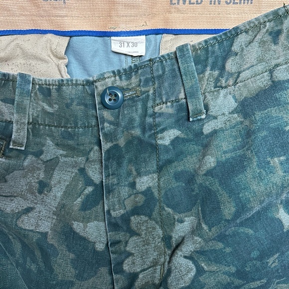 Gap • Men’s • Size 31/30 • Slim • Green • Floral Print • Trouser Pants - Picture 11 of 11